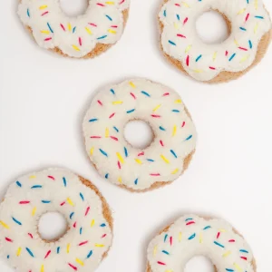 Vanilla Donut Wool Cat Toy