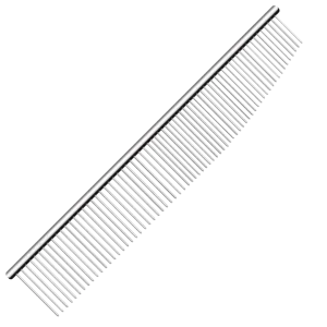 6.5" Half Curved Half Straight Combination Comb Silver by Utsumi