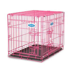 Petmate Puppy 2-Door Training Retreat Kennel Pink 1ea/24 in