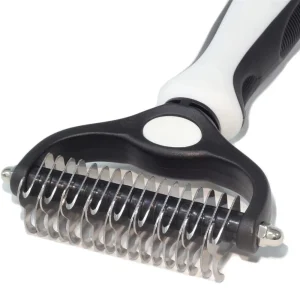 Dual Sided Deshedding and Dematting Rake