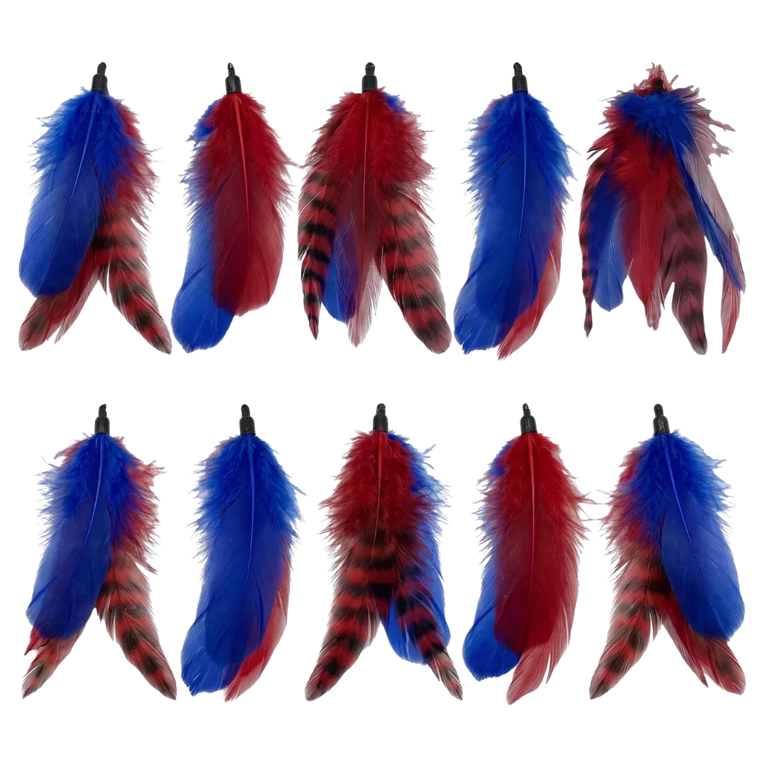 Feather Extension Red, White and Blue (Pack of 10) by A Creative Collection