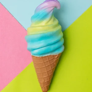 Rainbow Swirl Ice Cream Latex Squeaky Dog Toy (FINAL SALE)
