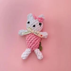 Eco-Friendly Samantha the Pink Bunny Rope Dog Toy