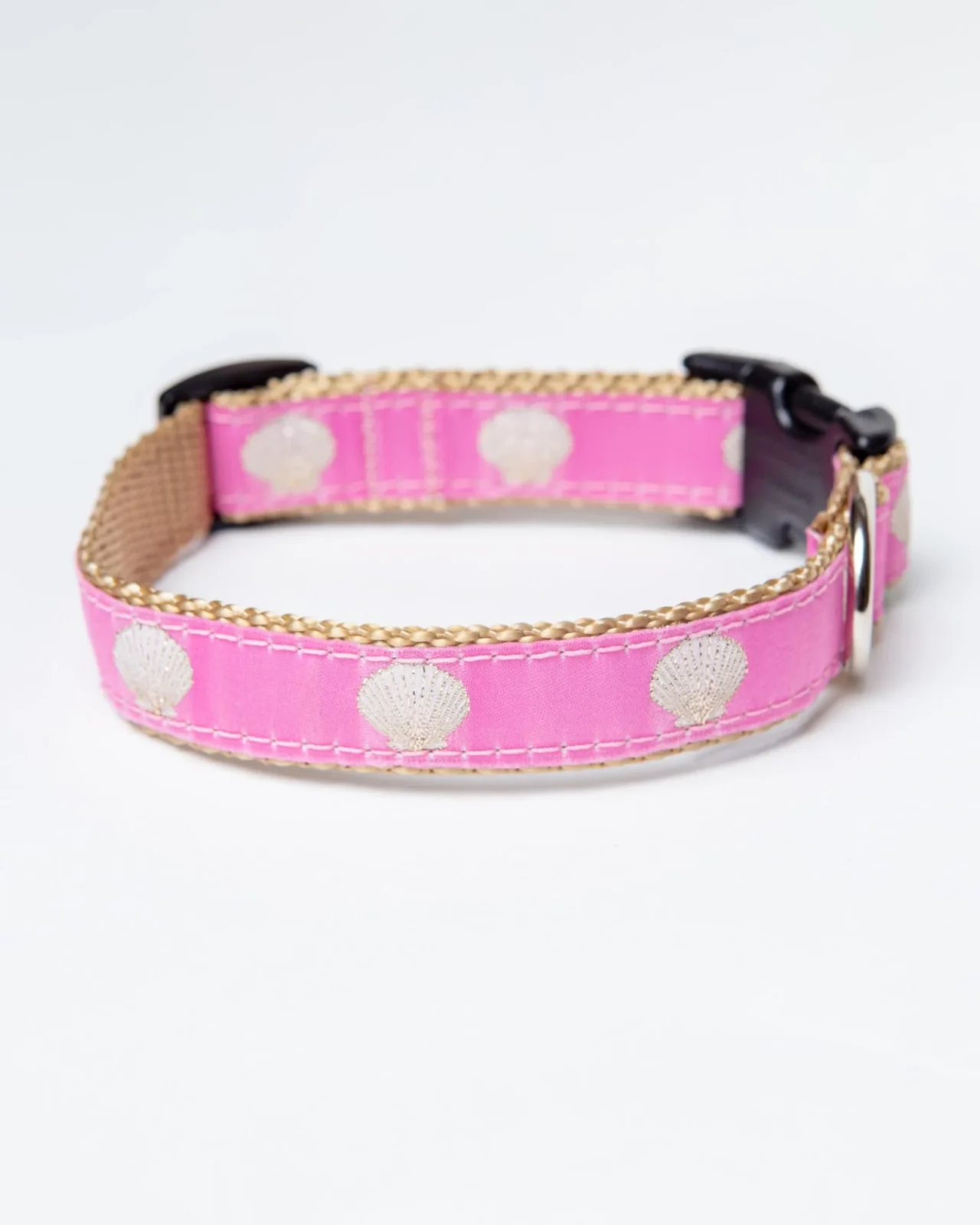 Pink Scallop Shell Adjustable Dog Collar (Made in the USA) - Image 2