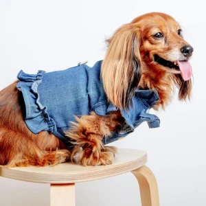 Darling Denim Ruffle Harness Top (CLEARANCE)