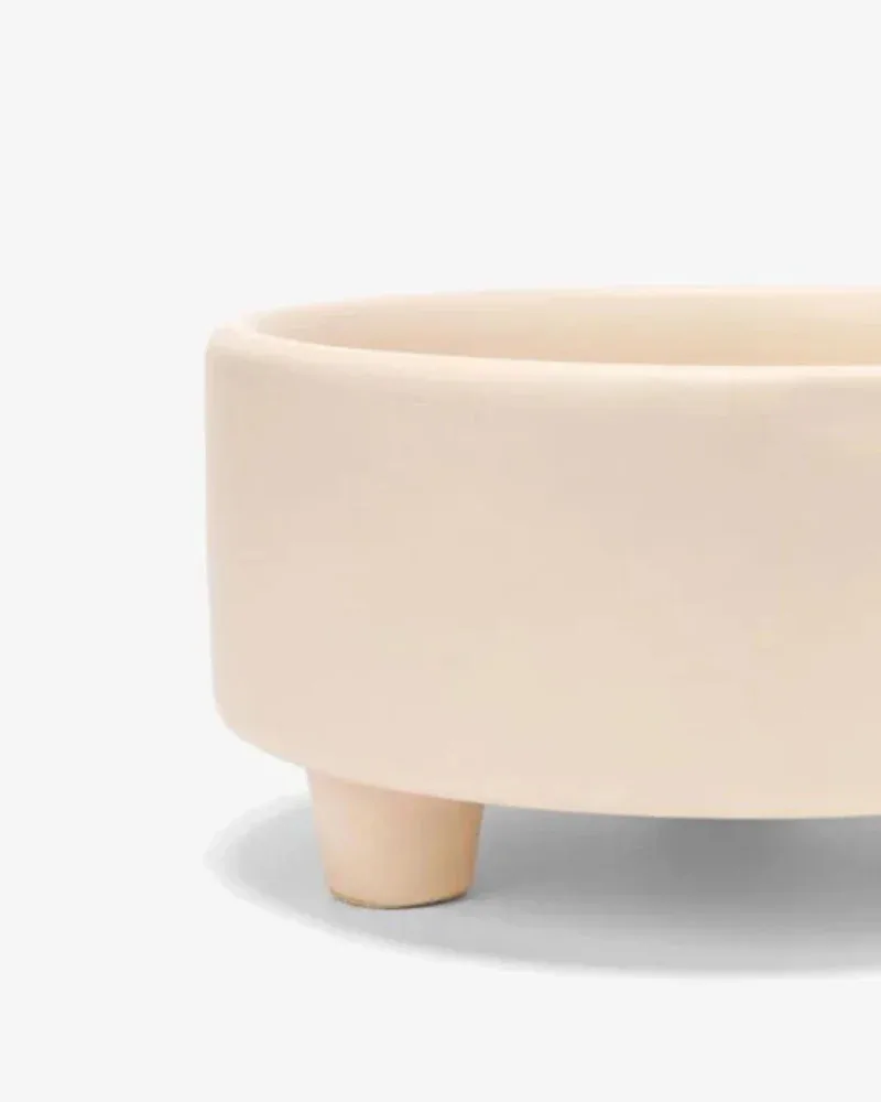 Uplift Ceramic Dog Bowl in Buttercream - Image 2