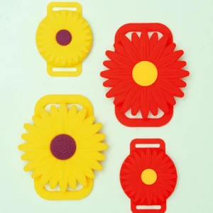 Silicone Flower AirTag Holder for Dog Collar (Zinia or Sunflower)