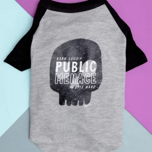 *Public Menace* Graphic Dog T-Shirt (FINAL SALE)