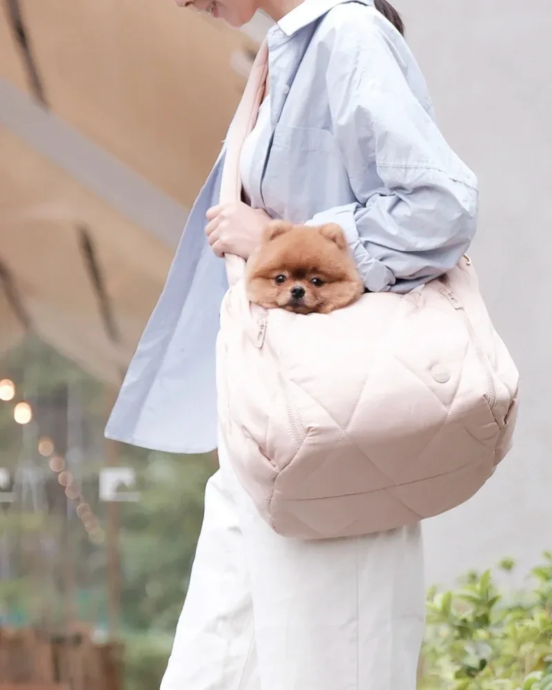 Cloud Crossbody Pet Carrier in Beige or Black - Image 2