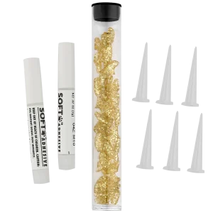 Gold Sparkle Feline Medium Nail Caps by Soft Claws