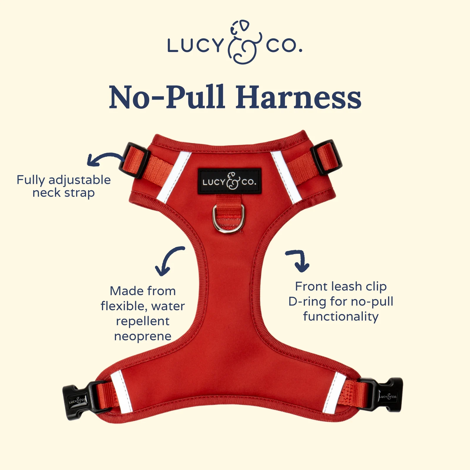 Cherry Red No-Pull Harness - Image 2