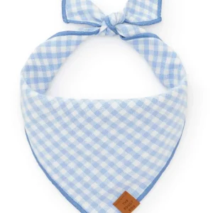 Sky Blue Gingham Spring Dog Bandana (Made in the USA)