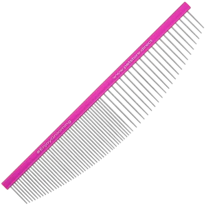 6.5" 50/50 Pink Half-Moon Comb by PetStore.Direct