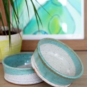 Ceramic Jade Dog Bowl (Made in the USA) (FINAL SALE)