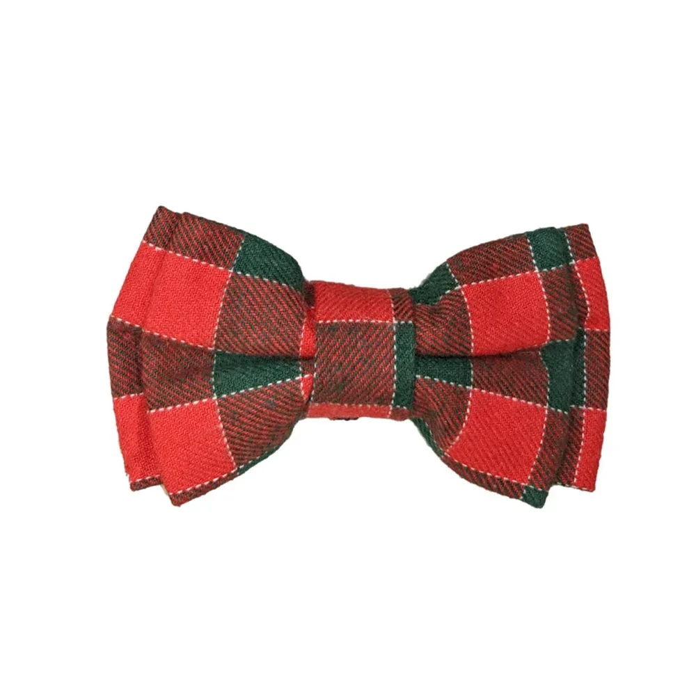 Fashion Pet Bow Tie Plaid Red X-Small/Small