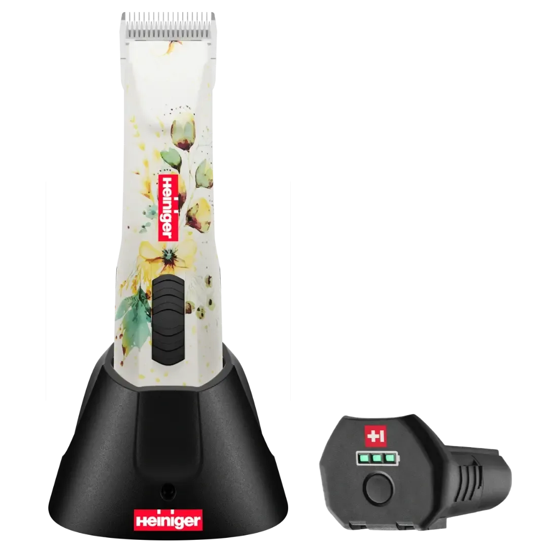 Opal White Floral Cordless Clipper with One Battery by Heiniger - Image 2