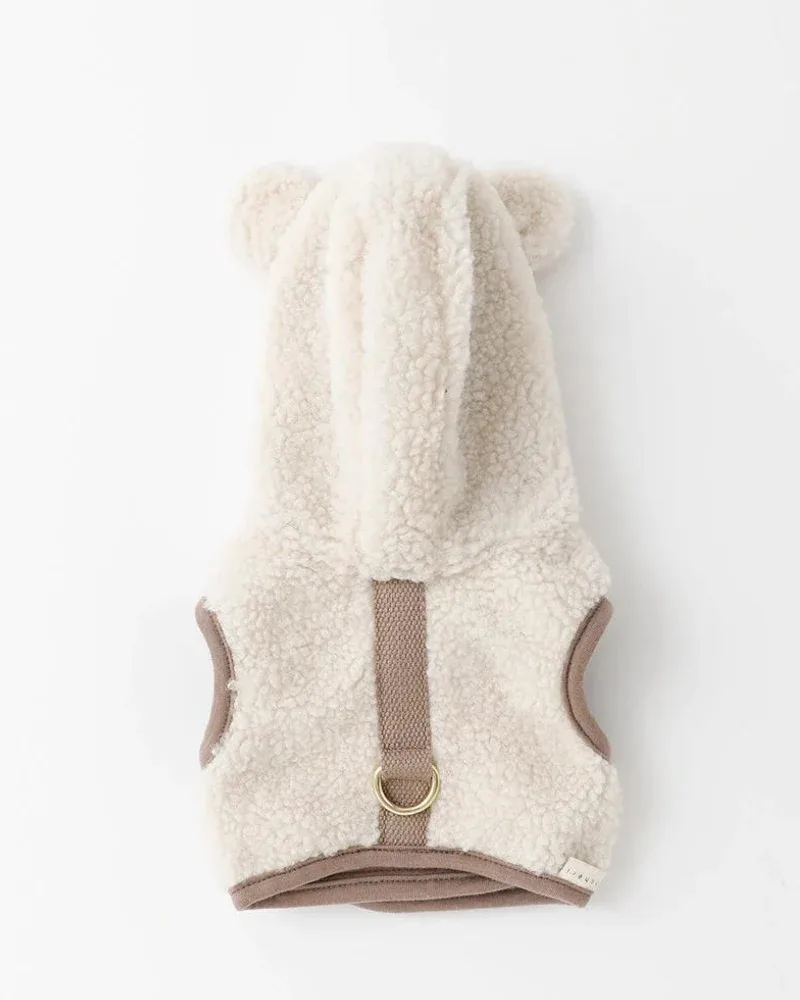 Fuzzy Bear Hoodie Dog Harness (FINAL SALE)