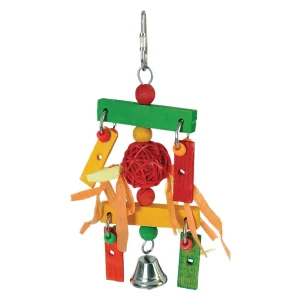 All Living Things® Wooden Wind Chime Bird Toy - Chew Toy for Small Pet Birds