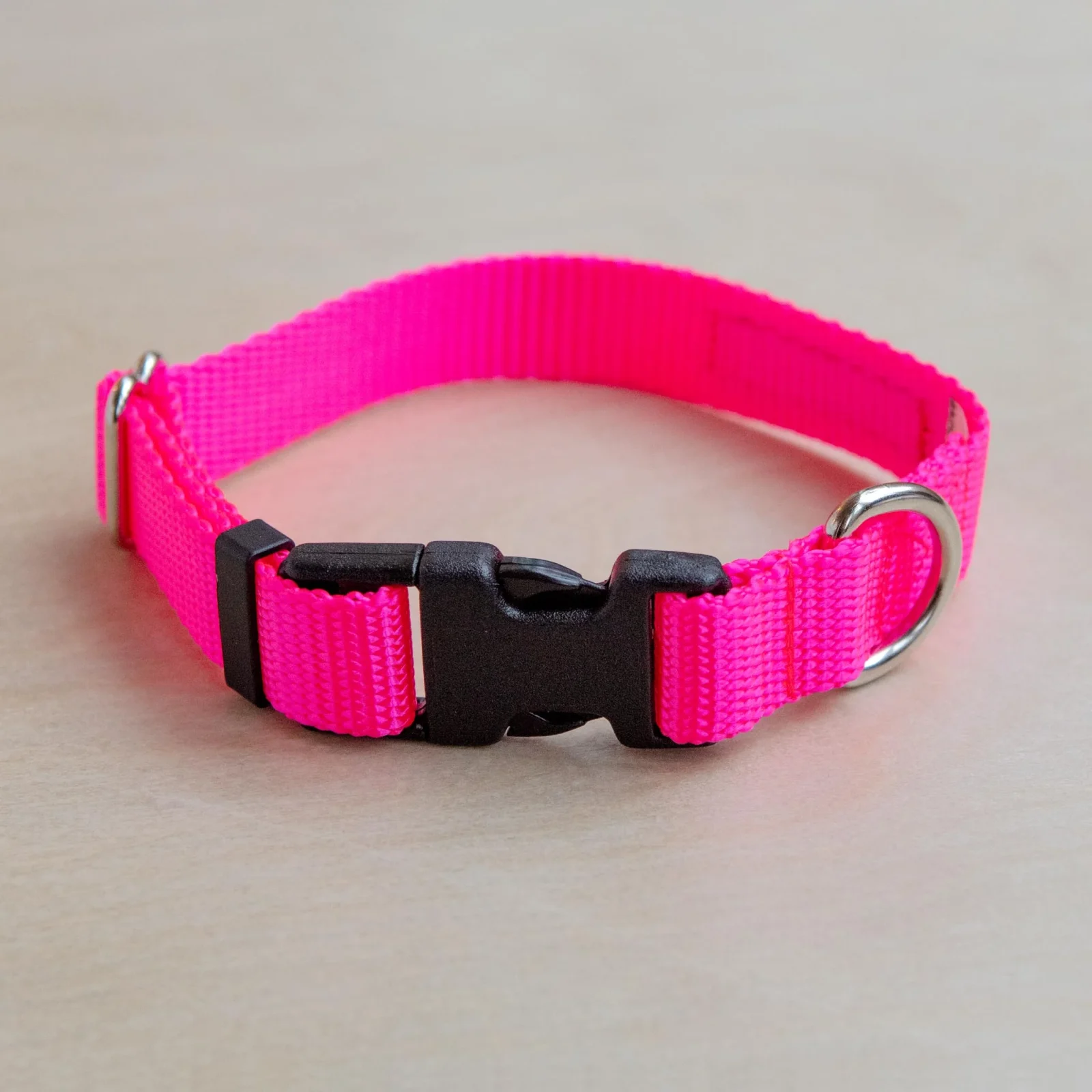 Nylon Metropolitan Collar in Neon Pink (Made in the USA) - Image 2
