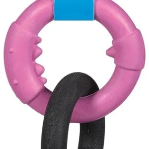 JW Pet Big Mouth Triple Ring Dog Toy Multi-Color 1ea/SM