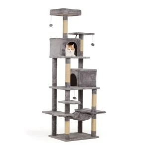 Whisker City® 74-inch Tall Plush Playground Cat Scratch Tower