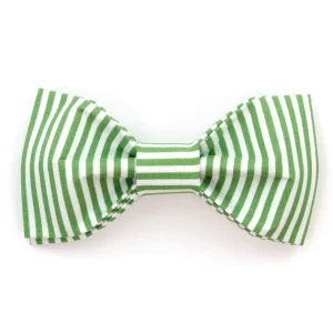 Green Stripe Dog Bowtie (FINAL SALE)