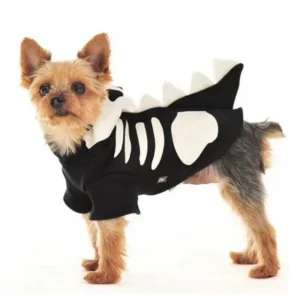 Glow-in-the-Dark Dragon Skull Hoodie for Dogs