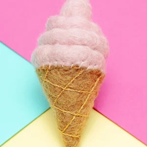 Soft Serve Ice Cream Wool Cat Toy