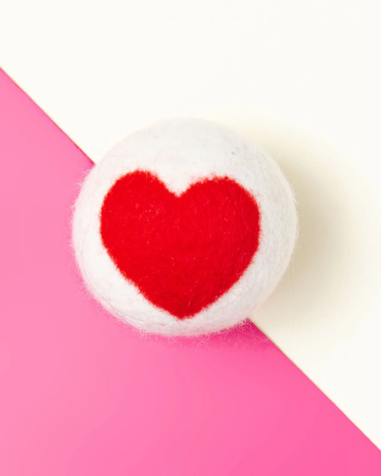 Wool Ball Toy with Heart