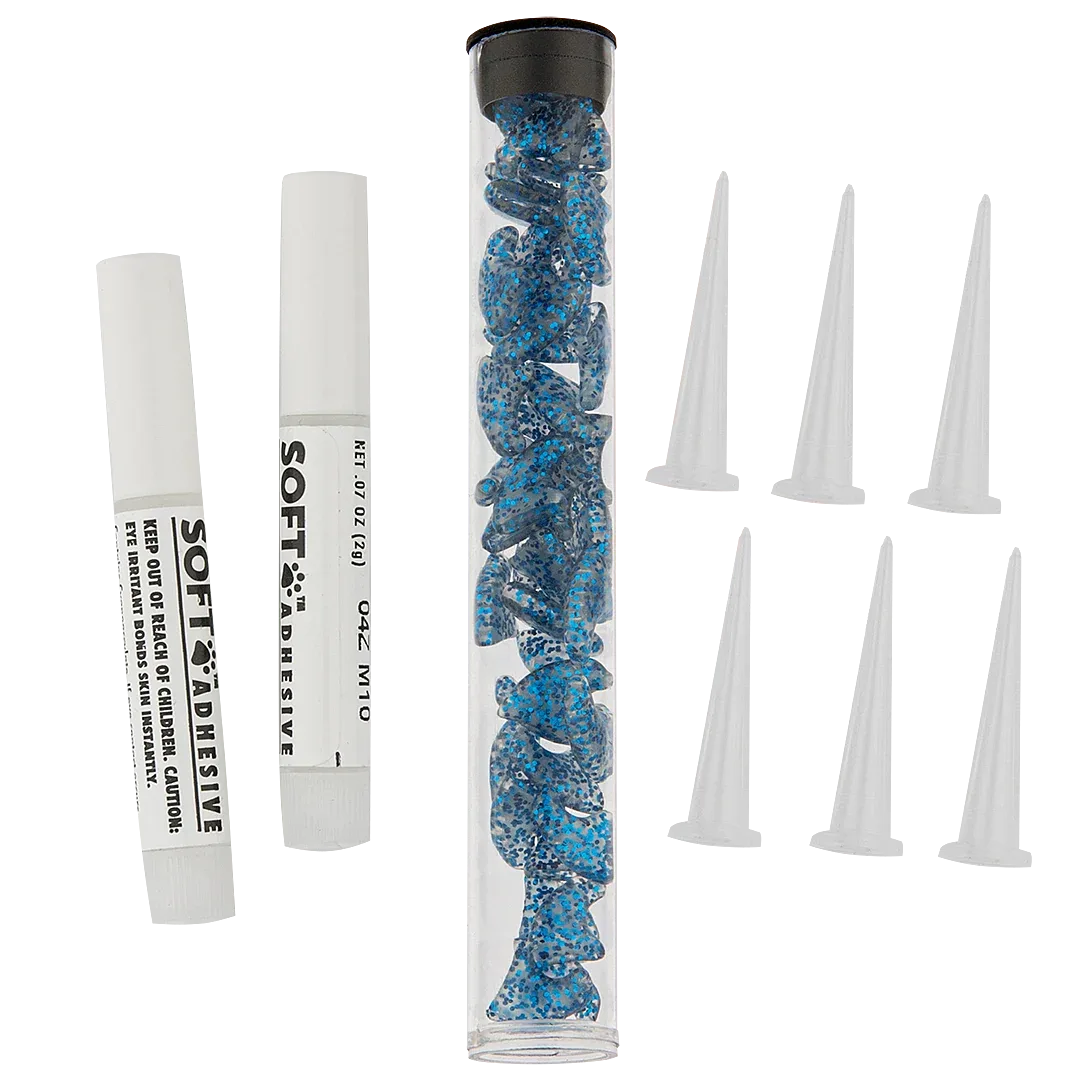 Blue Sparkle Feline Large Nail Caps by Soft Claws