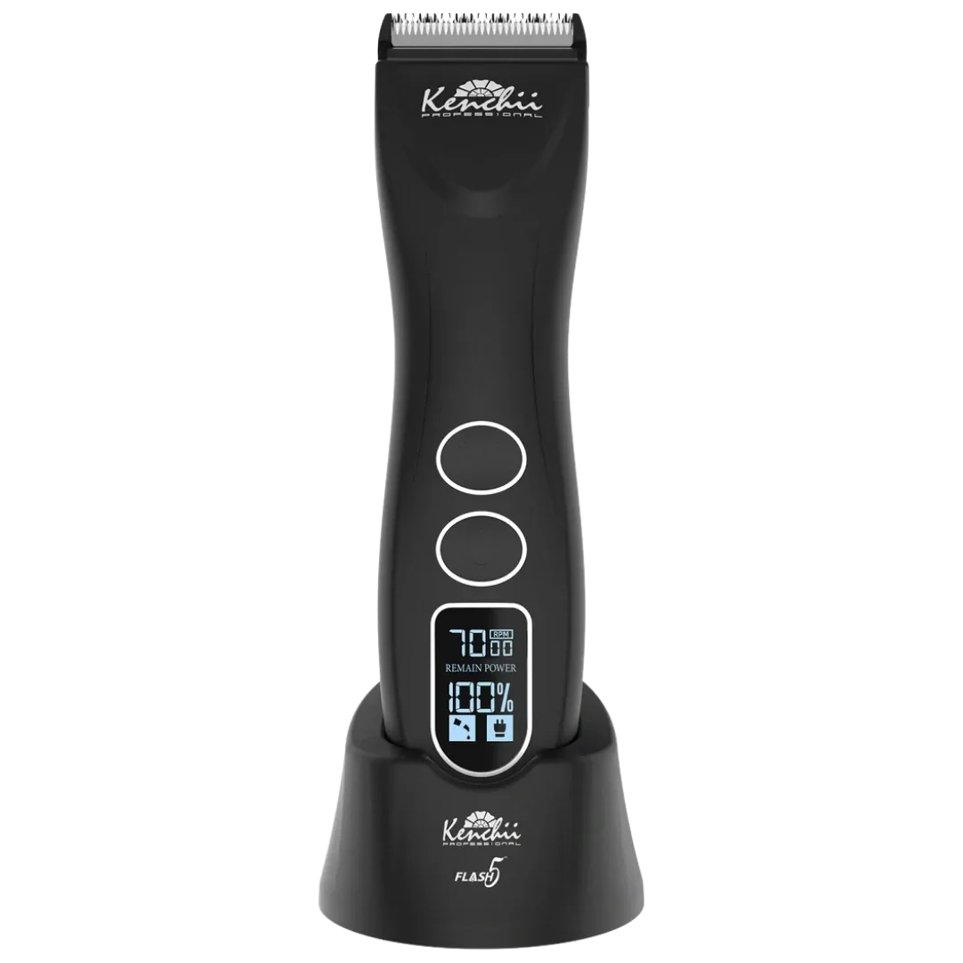 Flash5 Matte Black 5-in-1 Cordless Clipper by Kenchii