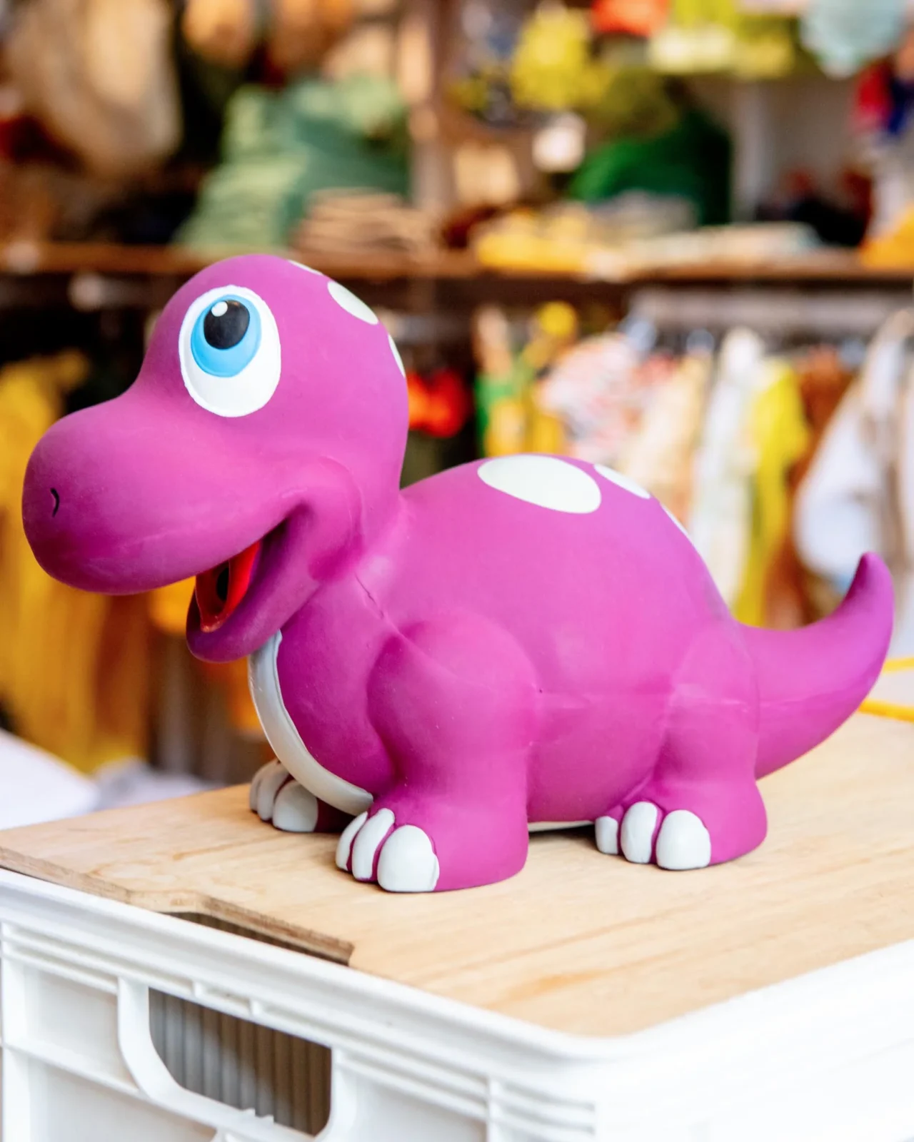 Naturflex Latex Betty Brontosaurus Squeaky Dog Toy (12") - Image 2