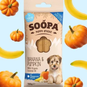 Banana & Pumpkin Dental Dog Sticks (For Puppies)
