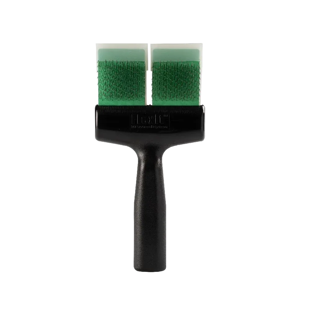 Green Soft Flex Finishing Twin Double Brush by FlexIt