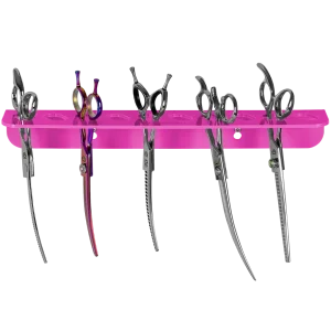Acrylic 10 Scissor Holder Wall Mount Hot Pink by PetStore.Direct