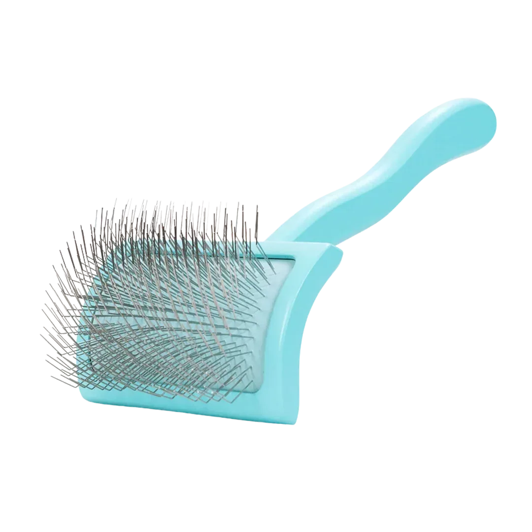 Medium Home Care Big G Teal Slicker Brush by Chris Christensen