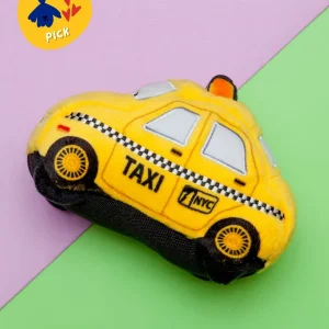 Canine Commute Taxi Plush Crinkle + Squeaky Dog Toy