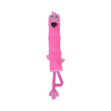 Fire Biterz Tropical Plush Interactive Dog Toy, Flamingo