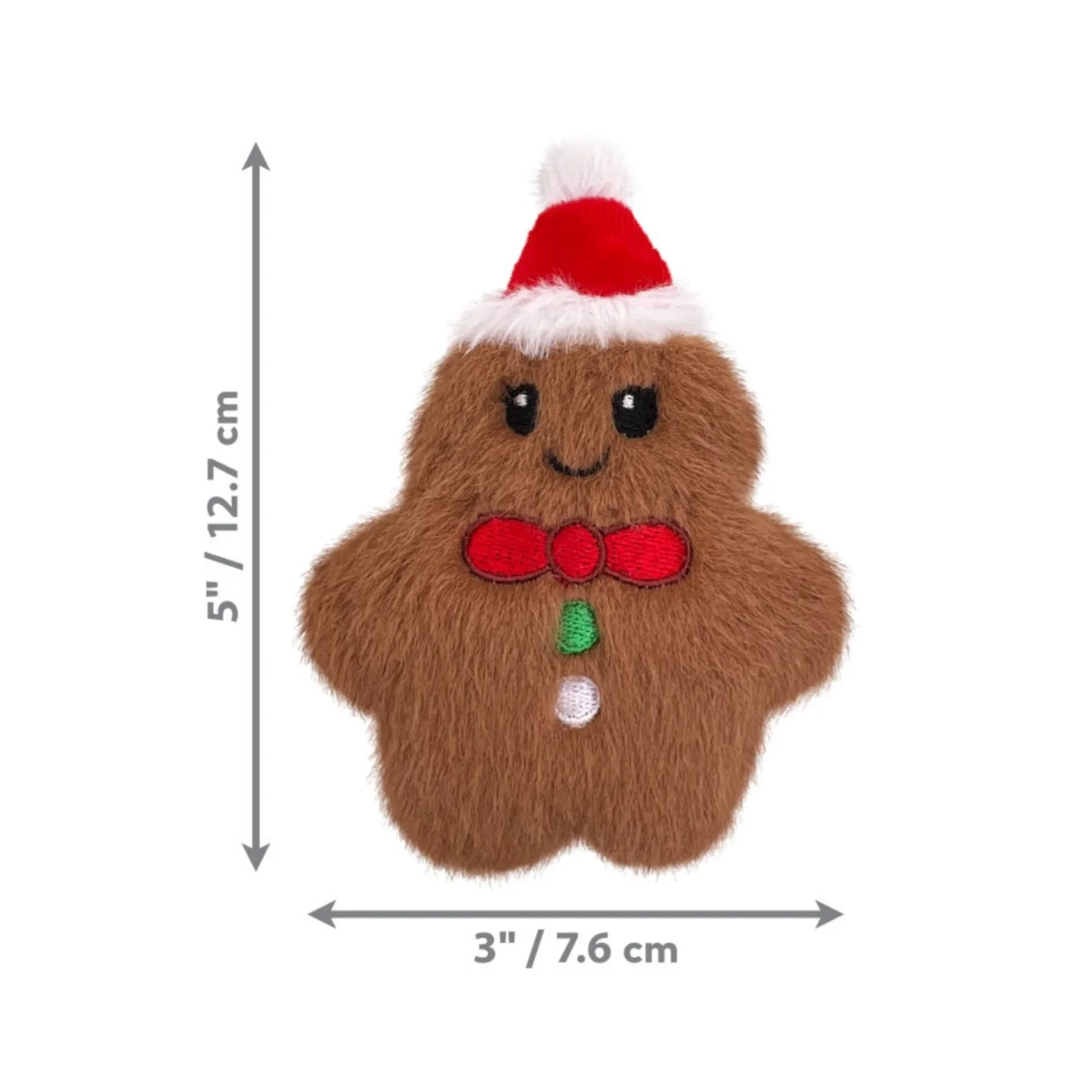 KONG Holiday Snuzzles Gingerbread Dog Toy X-Small/Mini - Image 2