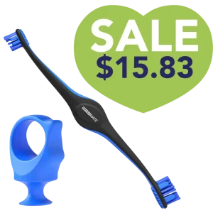 Blue Brushmate Premium Toothbrush with Biteblock Small by Paw Ready