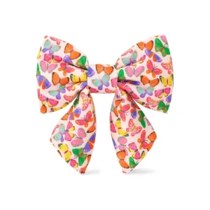 Bright Butterflies Summer Lady Dog Bow
