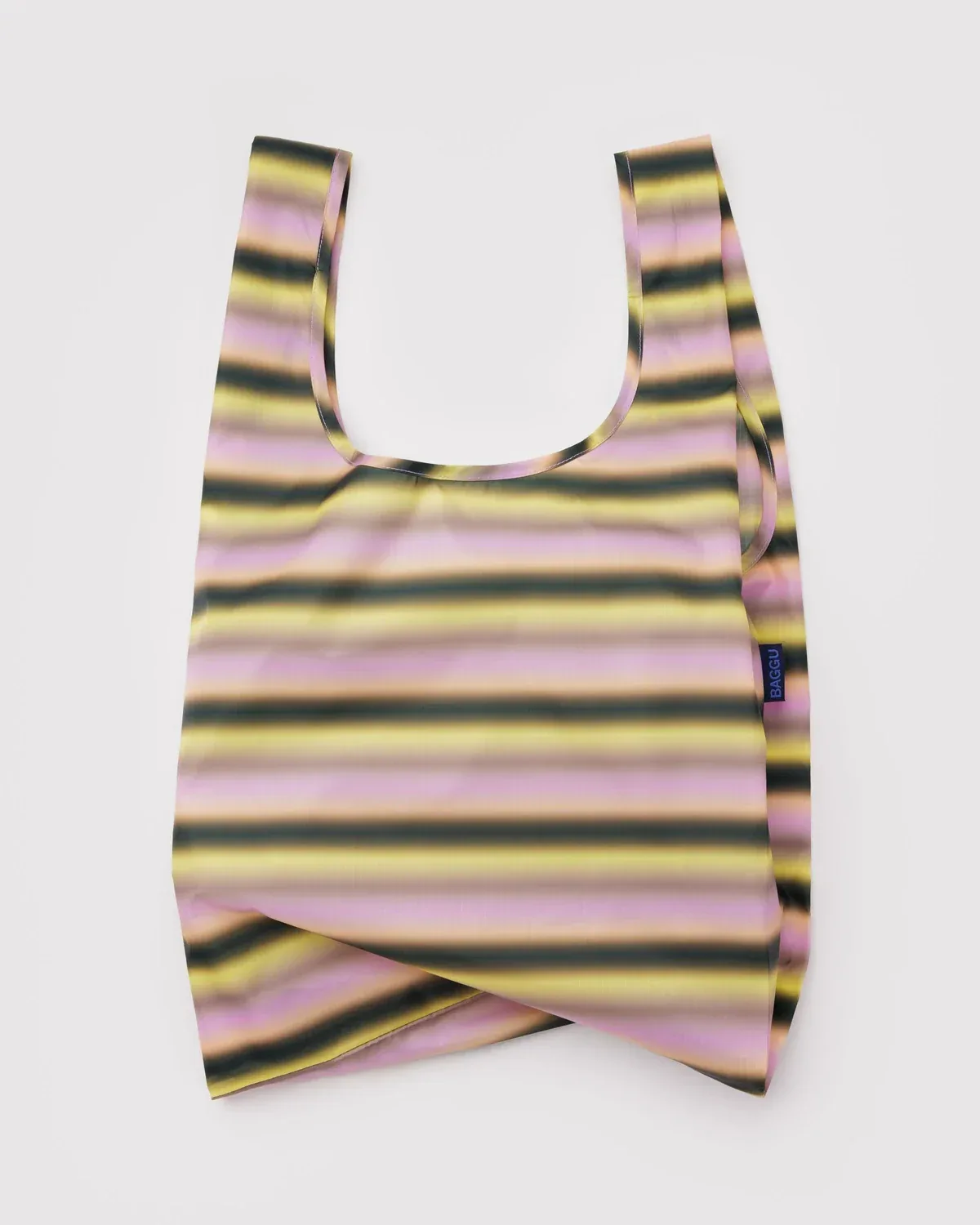 Standard Baggu Reusable Bag in Gradient Stripe Pink & Yellow (FINAL SALE) - Image 2