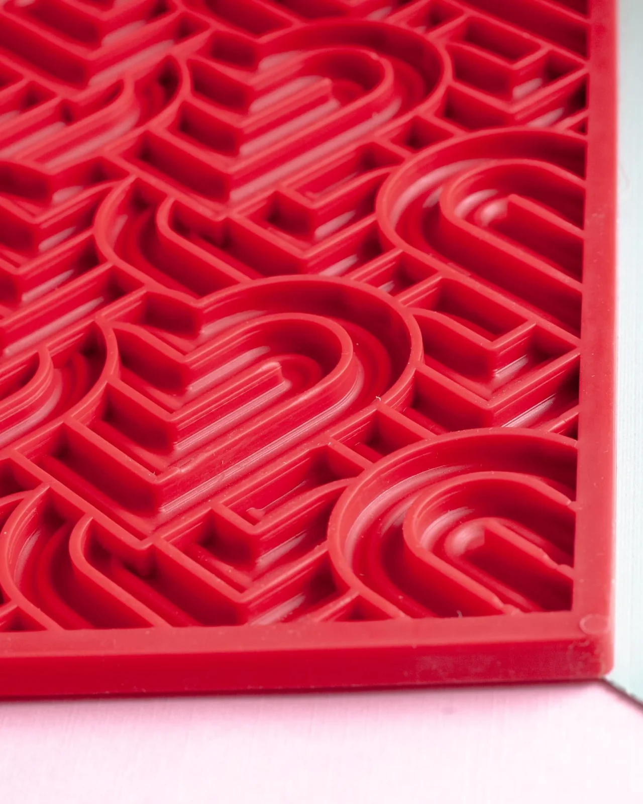 Hearts Dog Lick Mat in Red (Made in the USA) - Image 2