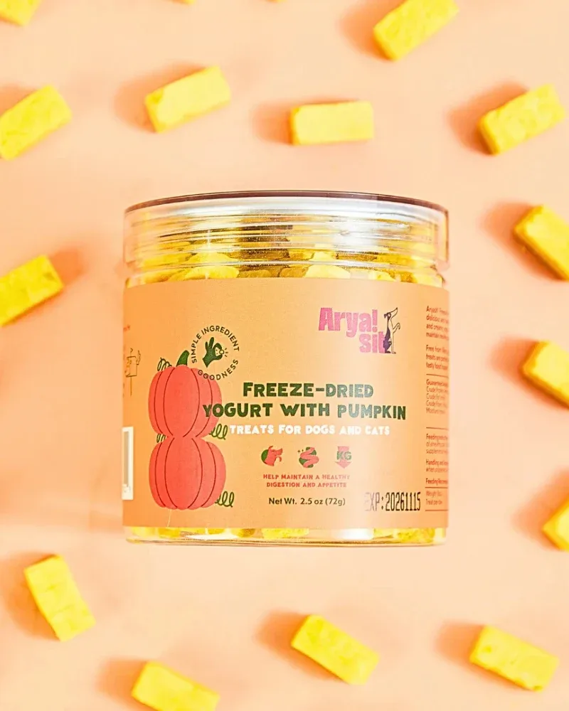 Freeze-Dried Pumpkin Yogurt Treats For Dogs & Cats