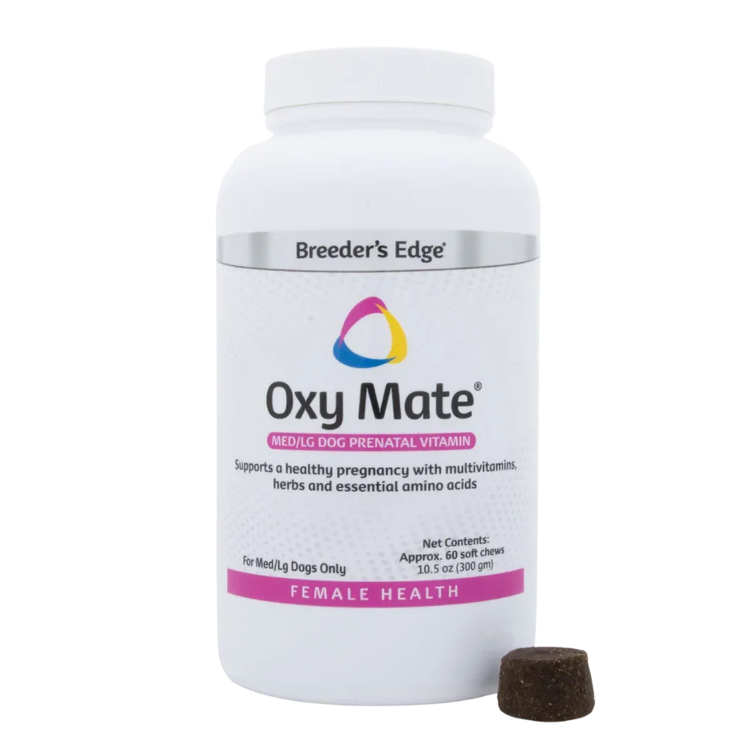 Oxy Mate Prenatal Soft Chews 60ct Medium & Large Dog by Breeder's Edge