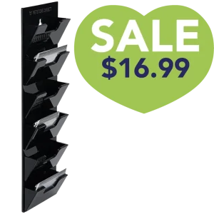 Wall Wide 6 Blades Holder Black by PetStore.Direct