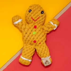 Gingerbread Rope Dog Toy