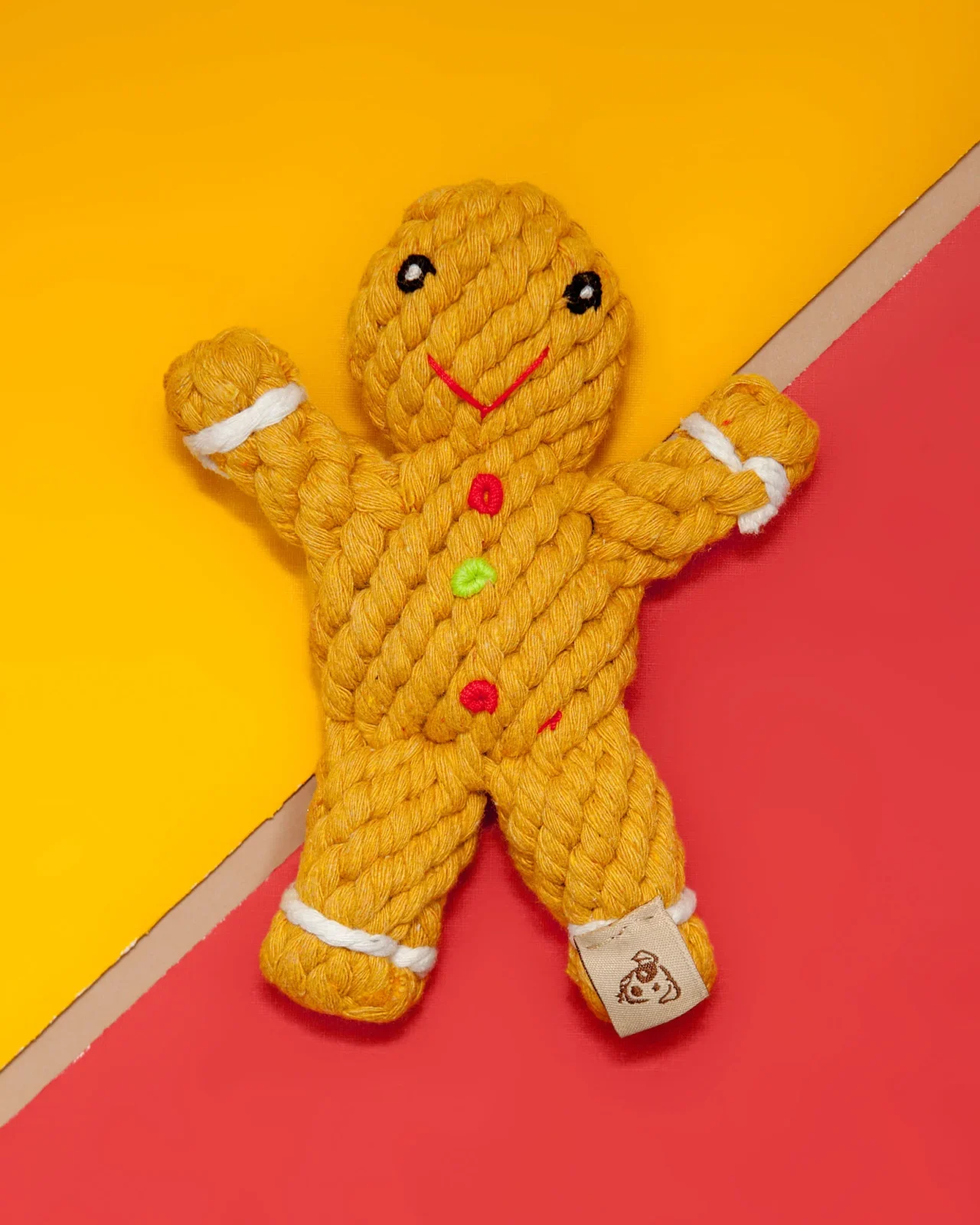 Gingerbread Rope Dog Toy