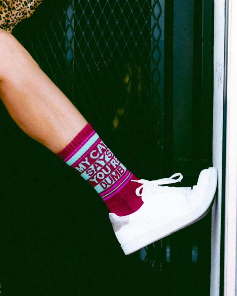 My Cat Says You're Dumb Gym Crew Socks (for Humans) - Image 2