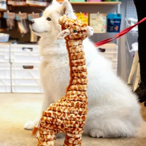 Giant Giraffe Plush Squeaky Dog Toy (26")